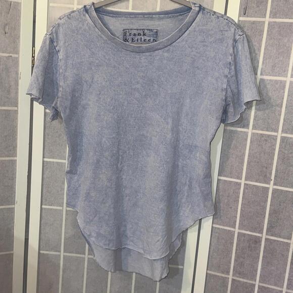 Frank & Eileen Tops - Frank Eileen Tee Lab Crew Essential Minimalist Short Sleeve Shirt Blue Cotton XS